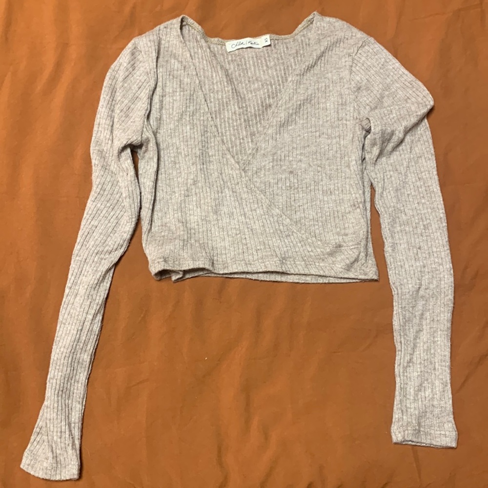 Long sleeve crop top